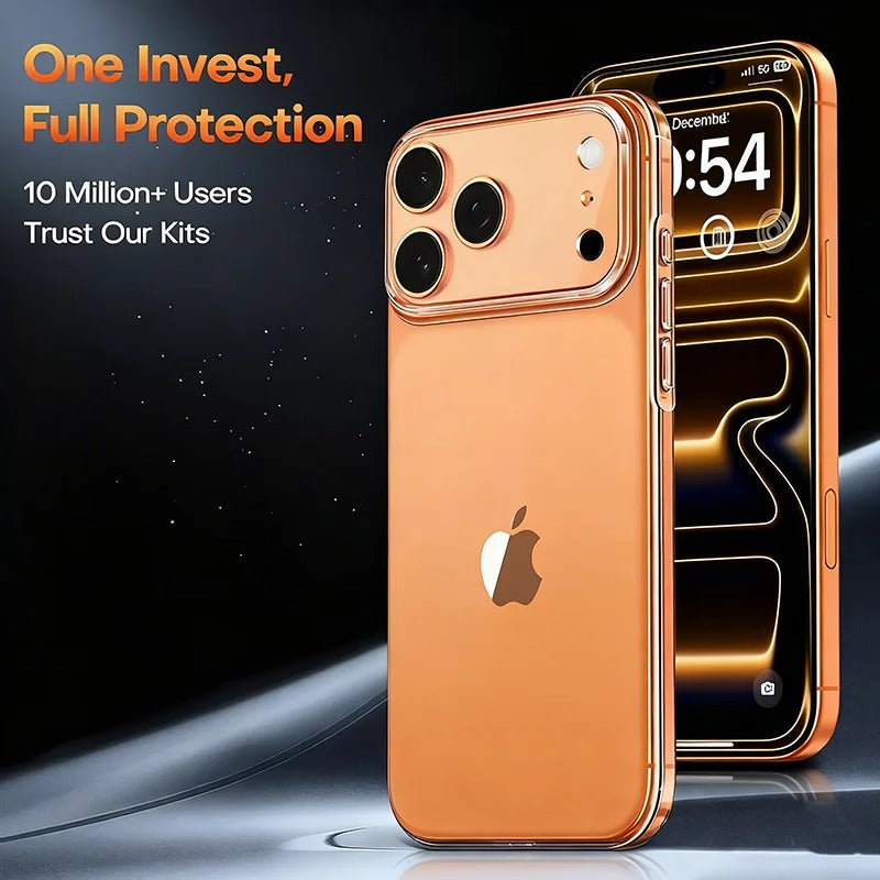 Premium Clear iPhone Case Ultra Thin Shockproof Protective Cover — Anti-Fingerprint TPU + PC Hybrid Design with Non-Slip Grip and Scratch Resistance