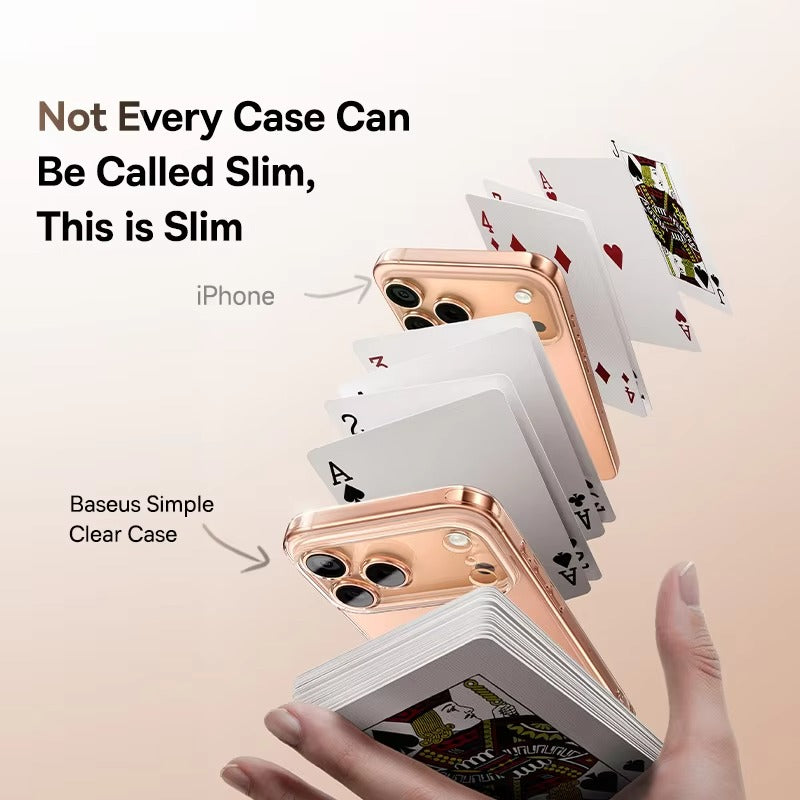 Premium Clear iPhone Case Ultra Thin Shockproof Protective Cover — Anti-Fingerprint TPU + PC Hybrid Design with Non-Slip Grip and Scratch Resistance