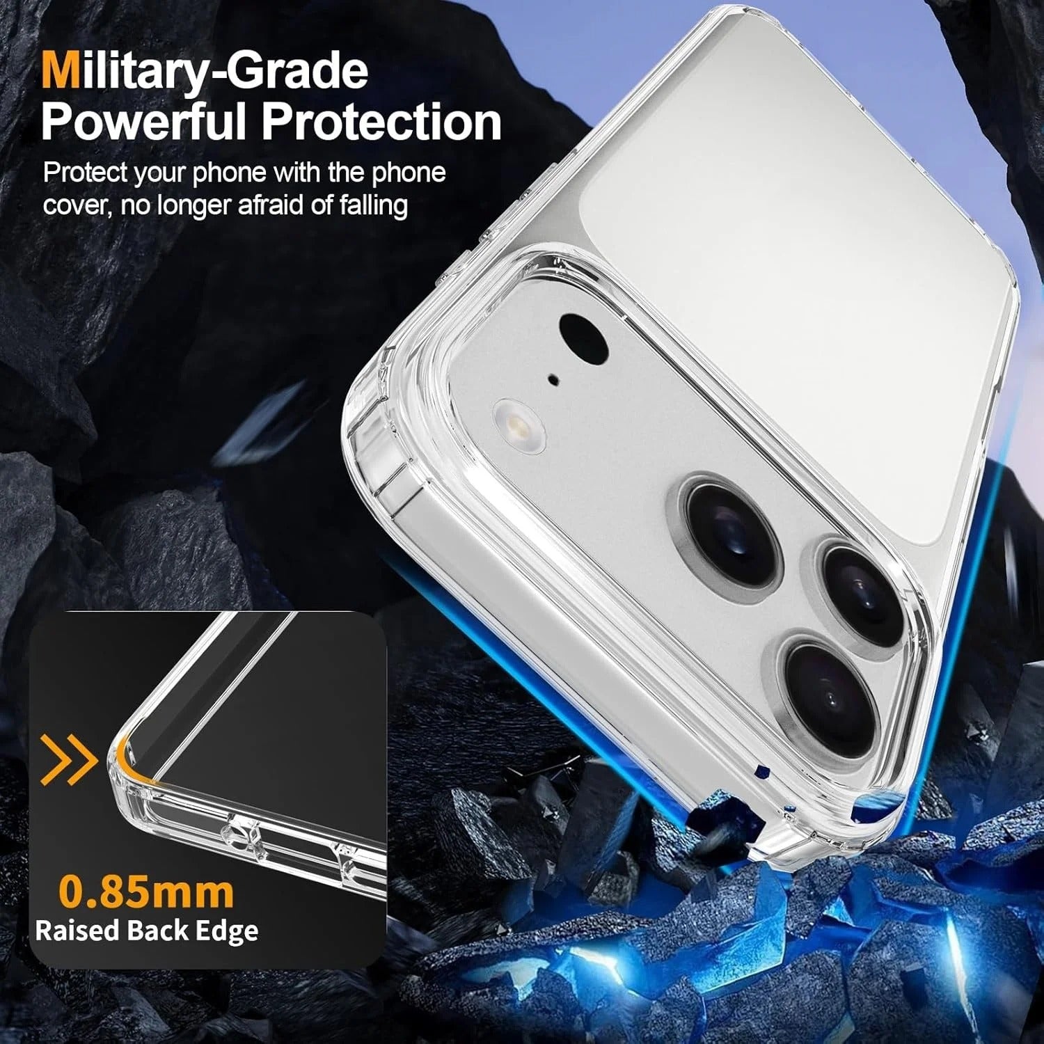 Premium Clear iPhone Case Ultra Thin Shockproof Protective Cover — Anti-Fingerprint TPU + PC Hybrid Design with Non-Slip Grip and Scratch Resistance