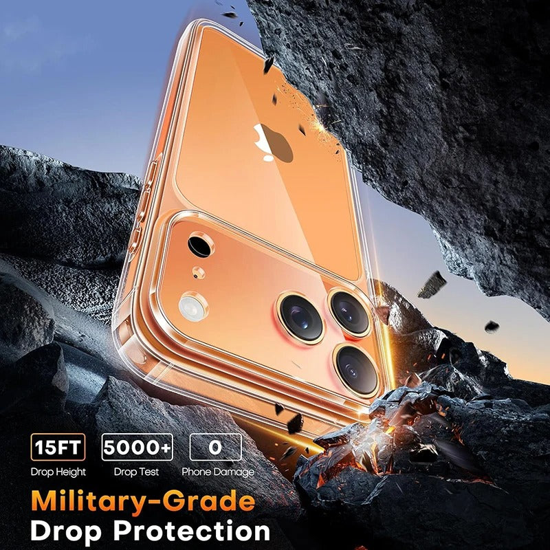 Premium Clear iPhone Case Ultra Thin Shockproof Protective Cover — Anti-Fingerprint TPU + PC Hybrid Design with Non-Slip Grip and Scratch Resistance