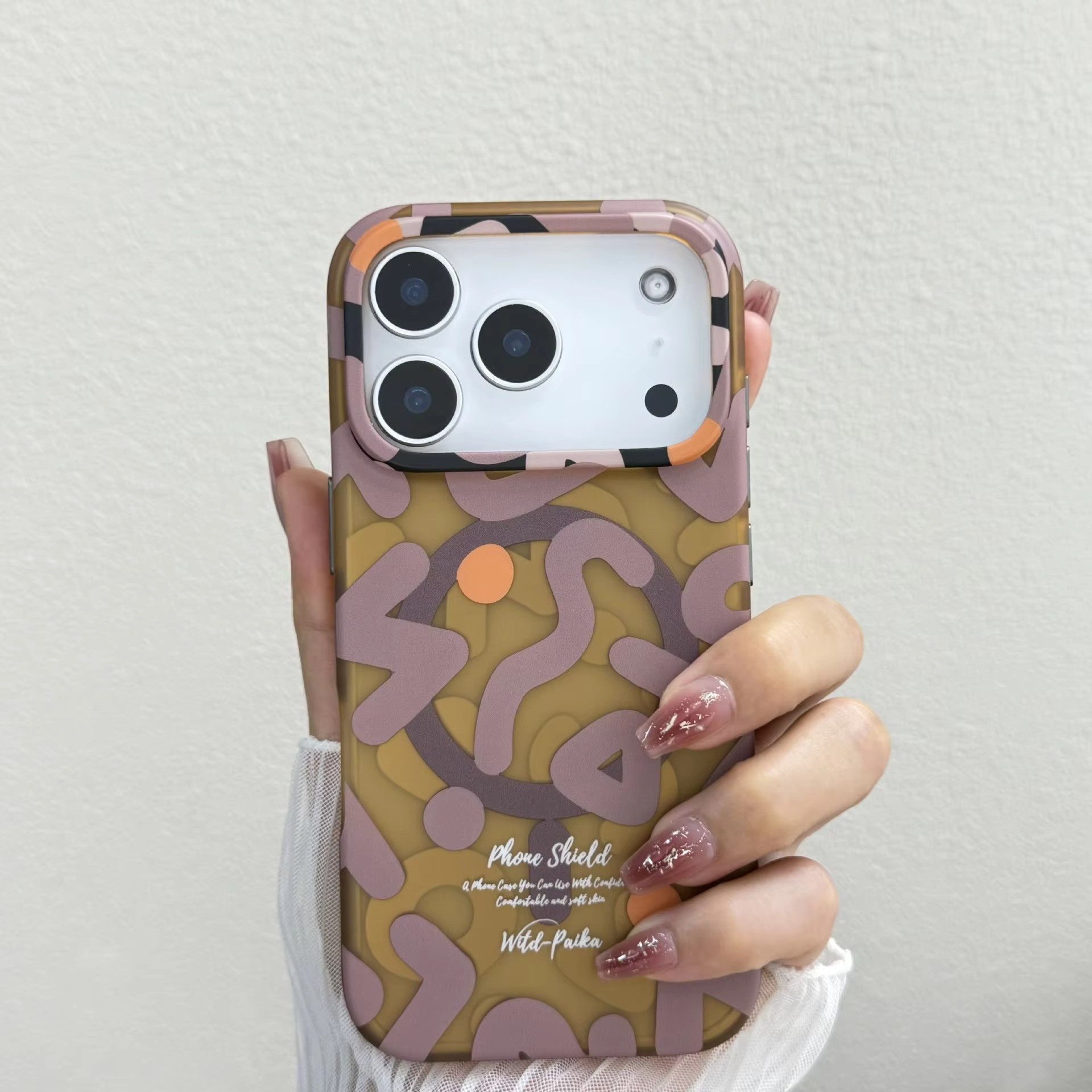 Premium MagSafe Magnetic iPhone Case — Matte Graffiti Pattern Shockproof Cover with Anti-Fingerprint Grip and Wireless Charging Compatibility