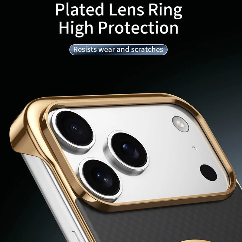 Premium iPhone Case — MagSafe Shockproof Frameless Carbon Fiber Textured Bumper Cover with Slim Durable Wireless-Charging Compatible Protection