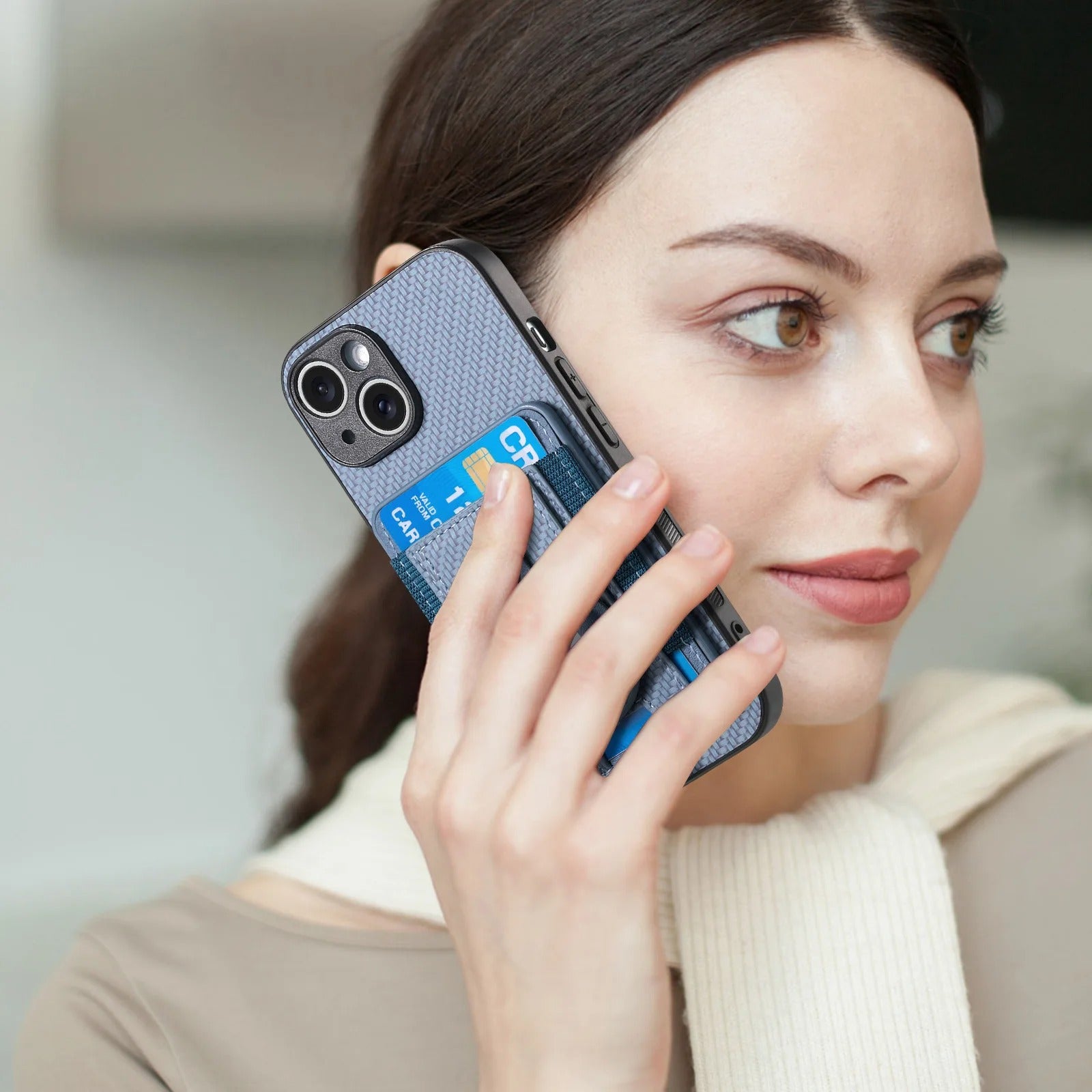 Premium iPhone Case — MagSafe Magnetic Wallet Cover with AirTag Card Holder, Shock-Resistant Anti-Scratch Non-Slip PC+TPU Design