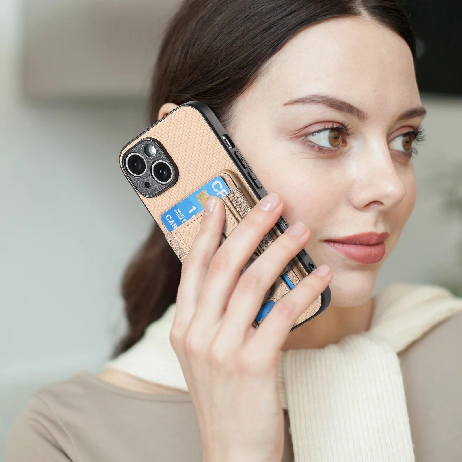 Premium iPhone Case — MagSafe Magnetic Wallet Cover with AirTag Card Holder, Shock-Resistant Anti-Scratch Non-Slip PC+TPU Design