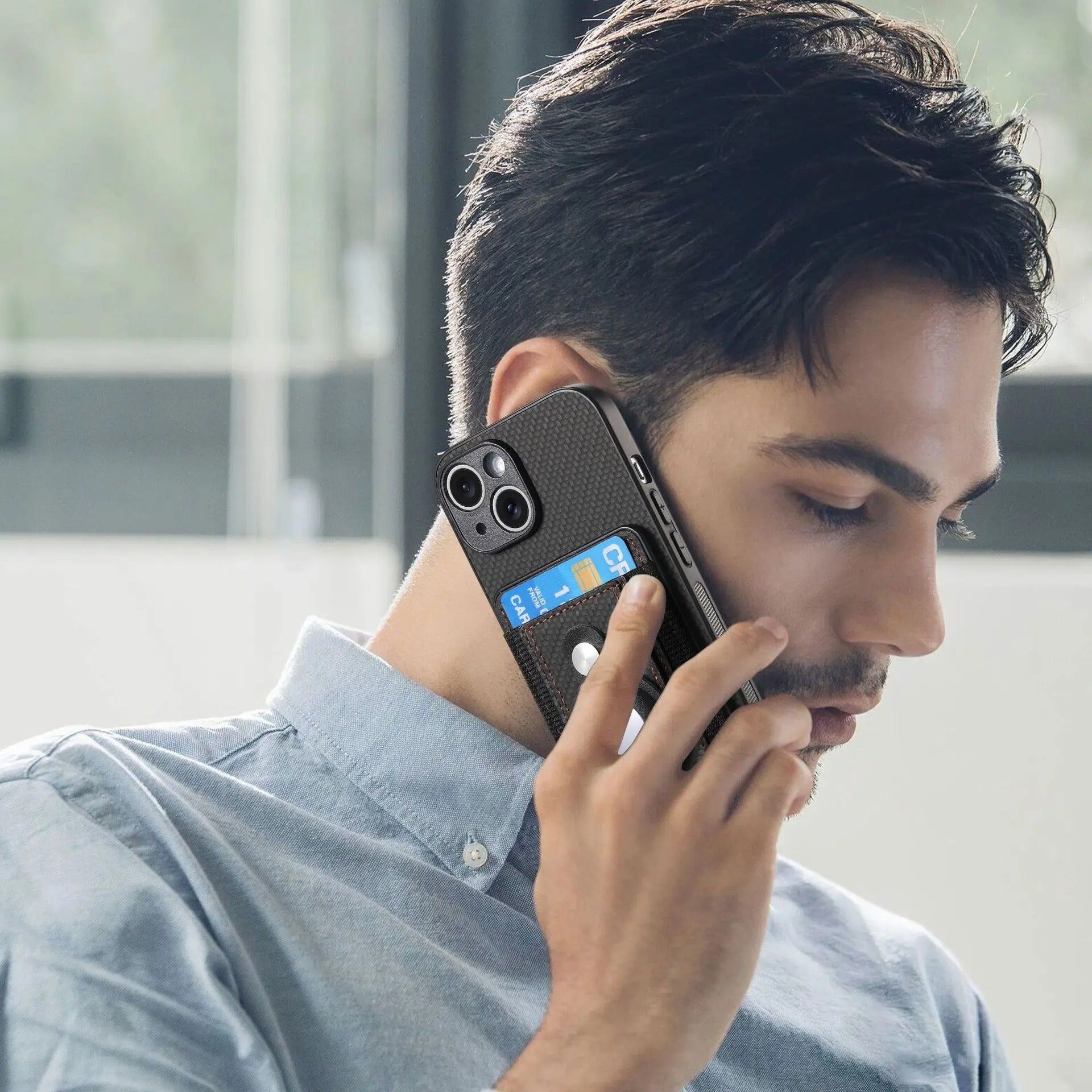 Premium iPhone Case — MagSafe Magnetic Wallet Cover with AirTag Card Holder, Shock-Resistant Anti-Scratch Non-Slip PC+TPU Design