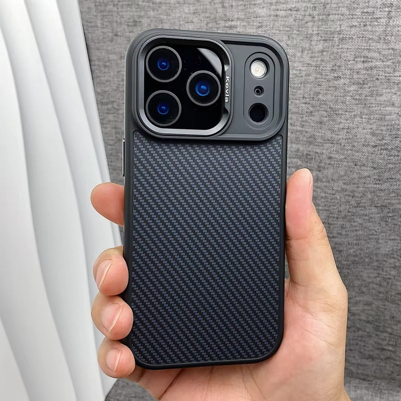 Premium iPhone Case — MagSafe Magnetic Shockproof Cover with Carbon Fibre Texture, Raised Camera Protection and Matte Anti-Fingerprint Grip