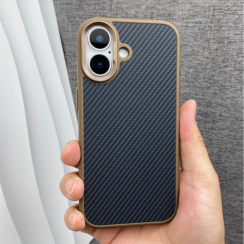 Premium iPhone Case — MagSafe Magnetic Shockproof Cover with Carbon Fibre Texture, Raised Camera Protection and Matte Anti-Fingerprint Grip