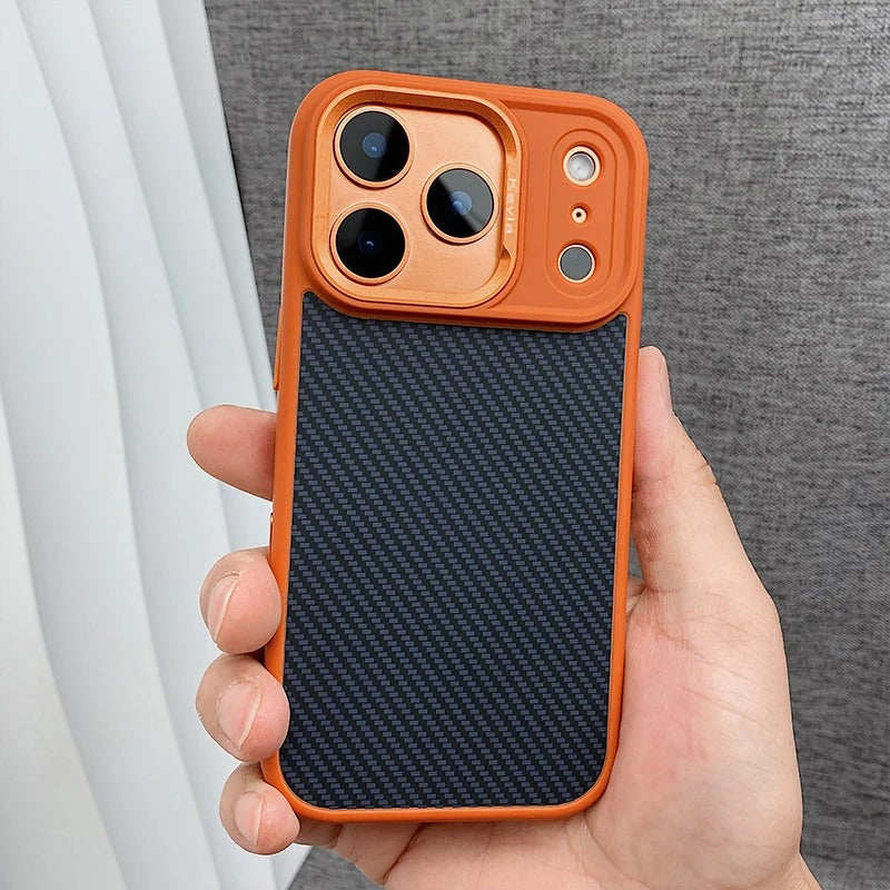 Premium iPhone Case — MagSafe Magnetic Shockproof Cover with Carbon Fibre Texture, Raised Camera Protection and Matte Anti-Fingerprint Grip