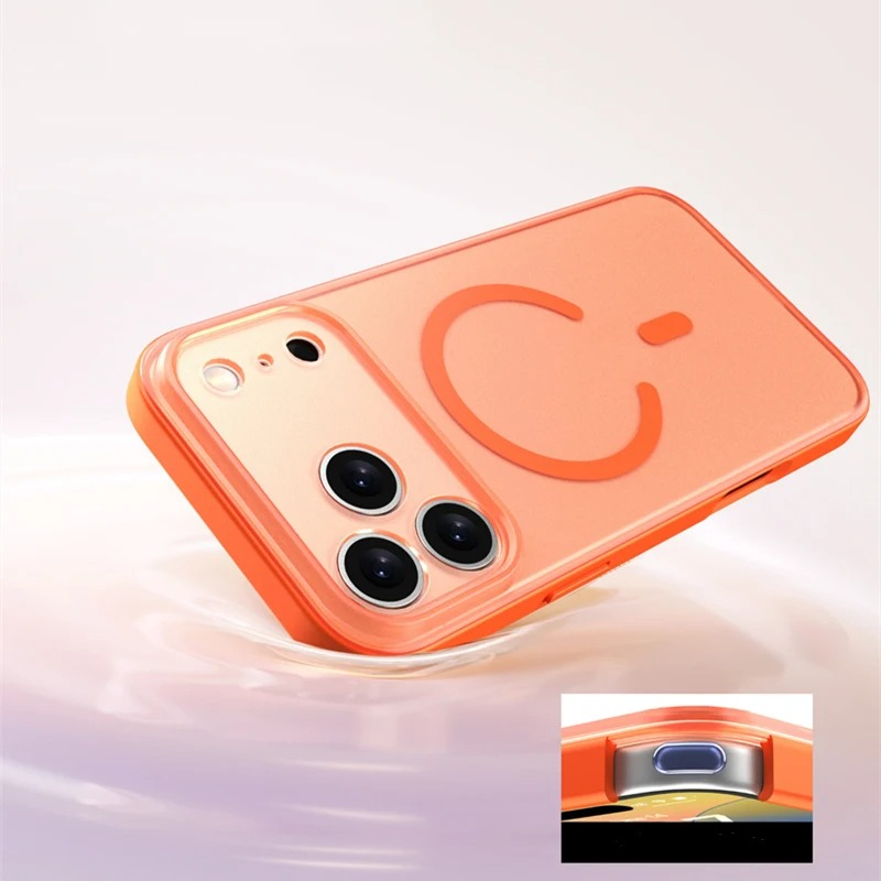 Premium Magnetic iPhone Case — Matte Translucent Skin-Feel Cover with MagSafe Wireless Charging, Shockproof Anti-Fingerprint PC+TPU Design