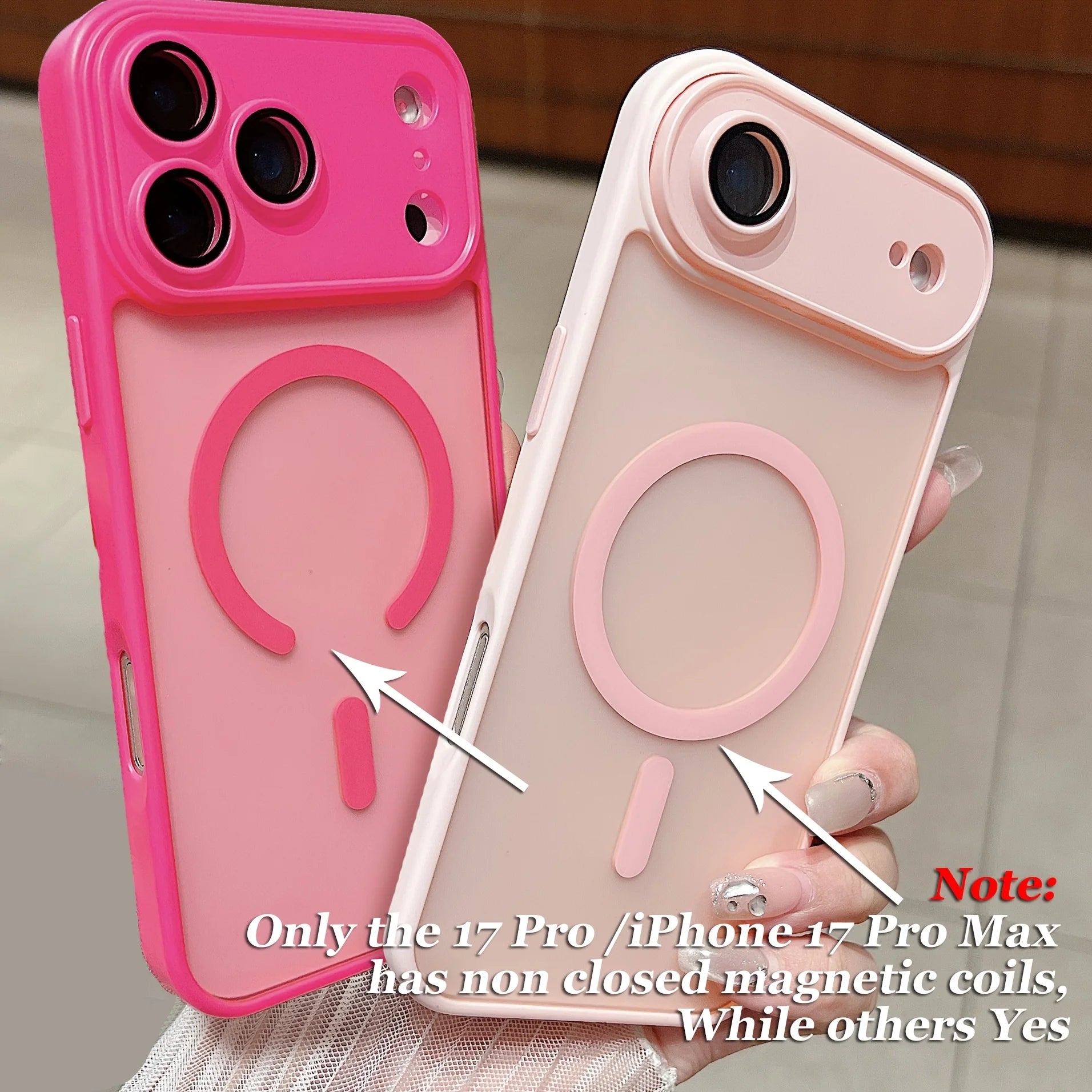 Premium Magnetic iPhone Case — Matte Translucent Skin-Feel Cover with MagSafe Wireless Charging, Shockproof Anti-Fingerprint PC+TPU Design