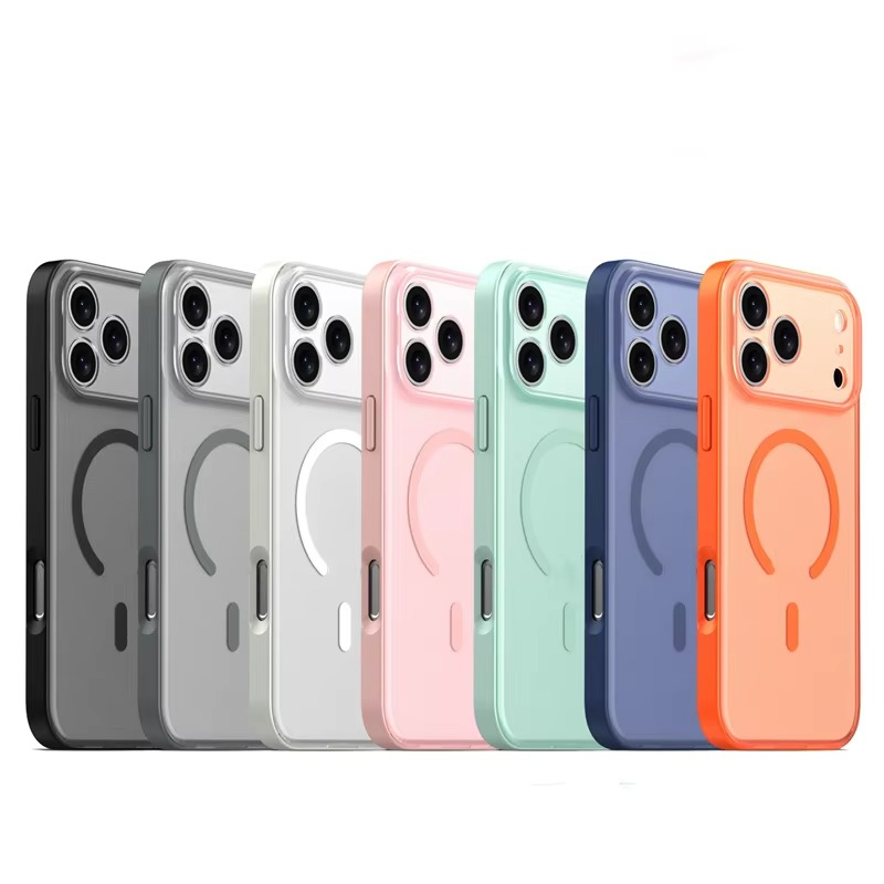 Premium Magnetic iPhone Case — Matte Translucent Skin-Feel Cover with MagSafe Wireless Charging, Shockproof Anti-Fingerprint PC+TPU Design
