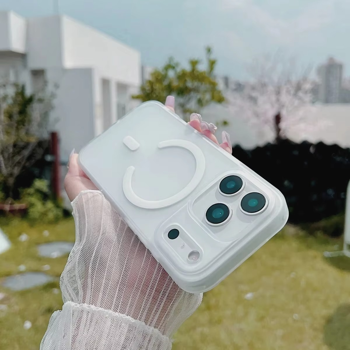 Premium Magnetic iPhone Case — Matte Translucent Skin-Feel Cover with MagSafe Wireless Charging, Shockproof Anti-Fingerprint PC+TPU Design