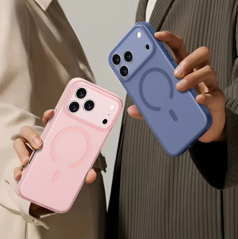 Premium Magnetic iPhone Case — Matte Translucent Skin-Feel Cover with MagSafe Wireless Charging, Shockproof Anti-Fingerprint PC+TPU Design