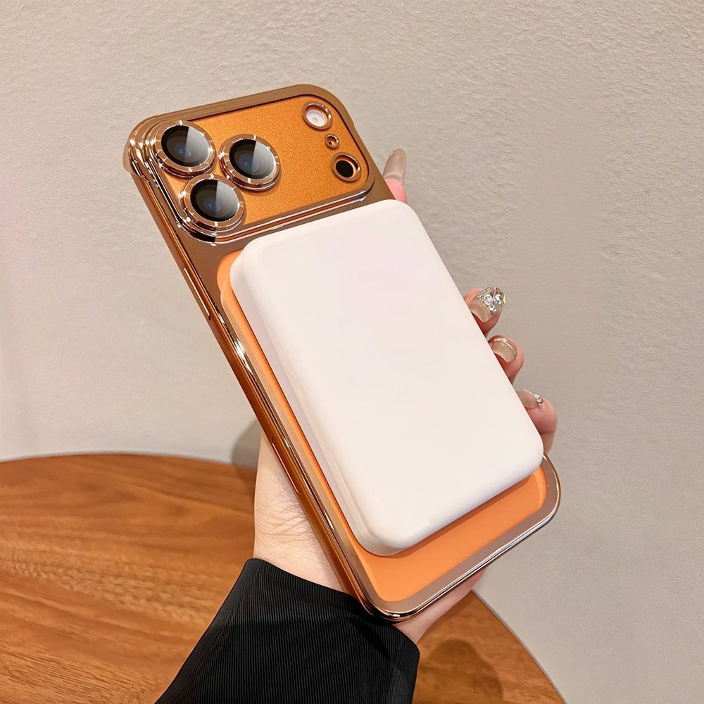 Premium iPhone Case — Plating Frameless Slim Transparent PC Cover for MagSafe with Borderless Design, Camera Protection, Anti-Fingerprint, Anti-Scratch, Dustproof