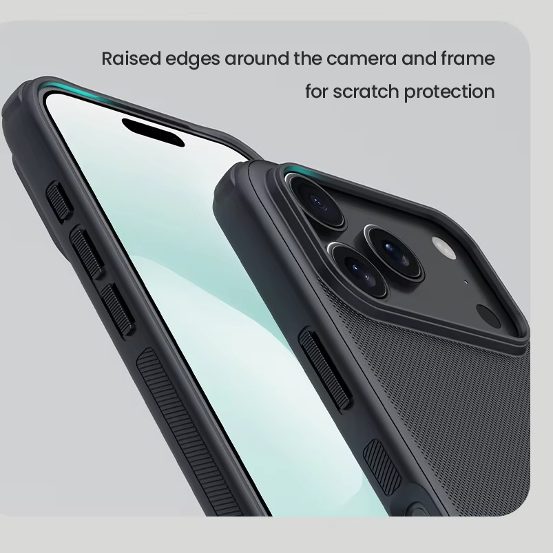 Premium Shockproof iPhone Case — Airbag Drop Protection, Anti-Scratch Frosted PC+TPU Tough Cover with Non-Slip Texture and Raised Edges