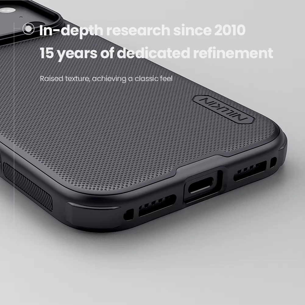 Premium Shockproof iPhone Case — Airbag Drop Protection, Anti-Scratch Frosted PC+TPU Tough Cover with Non-Slip Texture and Raised Edges