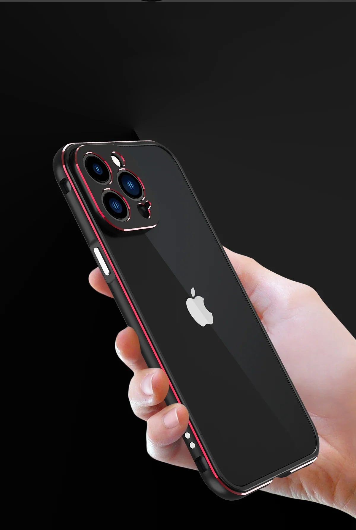 Premium iPhone Bumper Case Aluminum Metal Frame — Slim Protective Cover with Camera Protector, Shockproof Heavy Duty Anti-Scratch Design