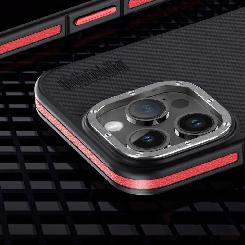 Premium iPhone Case 600D Kevlar Aramid Fiber — MagSafe Magnetic Wireless Charging Compatible Cover, Ultra-Slim Shockproof Anti-Fingerprint Scratch-Resistant Design