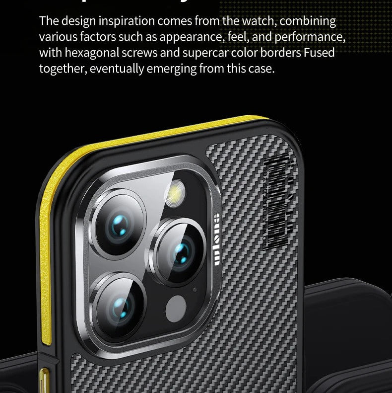 Premium iPhone Case 600D Kevlar Aramid Fiber — MagSafe Magnetic Wireless Charging Compatible Cover, Ultra-Slim Shockproof Anti-Fingerprint Scratch-Resistant Design