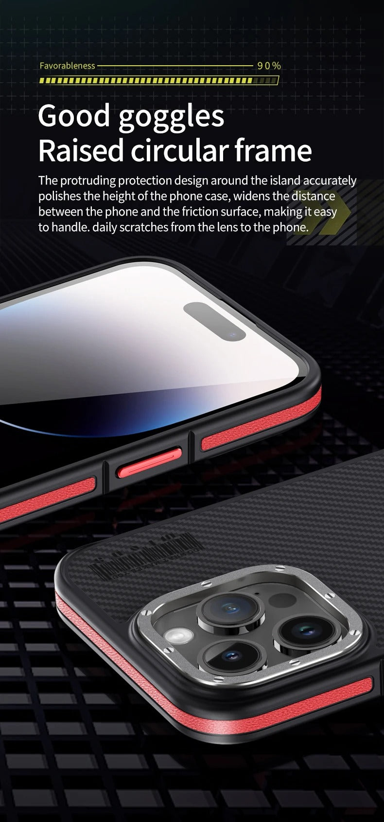 Premium iPhone Case Kevlar Carbon Fiber Cover — Magnetic Wireless Charging Compatible, Shockproof Heavy Duty Protection, Matte Anti-Fingerprint Design