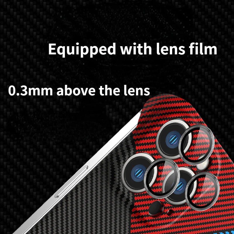 Premium iPhone Case MagSafe Compatible Carbon Fiber Cover — Frameless Thin Hard PC Design, Magnetic Wireless Charging, Matte Cooling Shockproof Protection