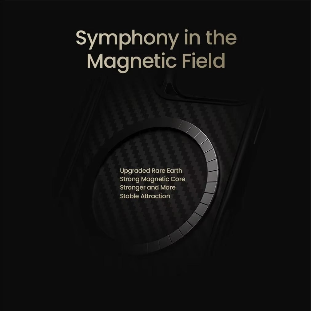 Premium iPhone Case — Aramid Fiber + TPU Magnetic Cover with Metal Frame Protection, Shockproof Full-Coverage Design & MagSafe Wireless Charging Support