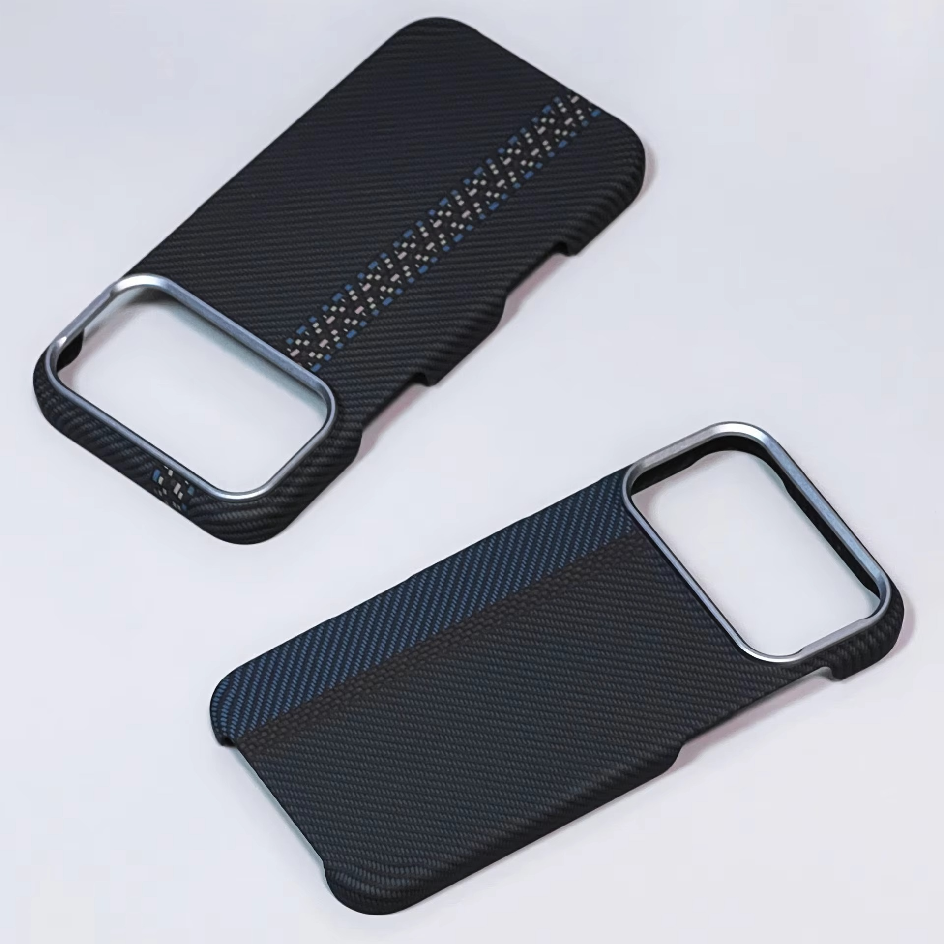 Premium iPhone Case — Carbon Fiber Texture Magnetic Cover with MagSafe Charging Support, Shock-Absorbing PC+TPU Hybrid Half-Wrapped Design