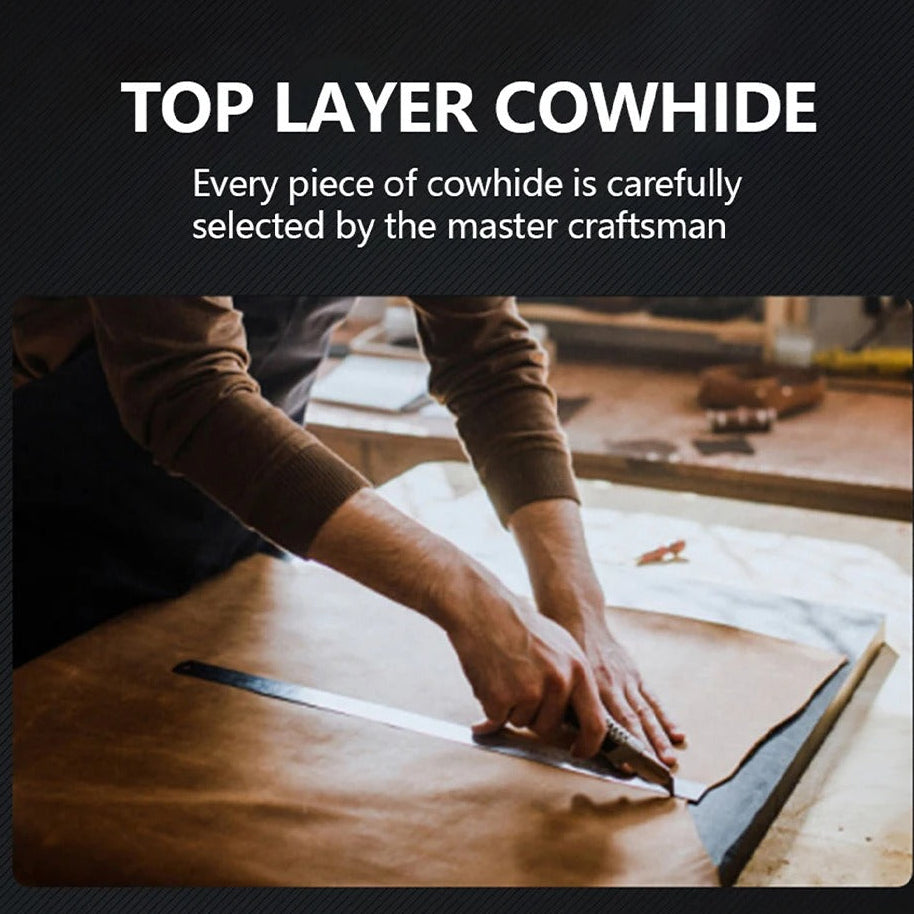 Premium iPhone Case — Crocodile-Pattern Genuine Cowhide Leather Cover with Shockproof TPU Protection, Anti-Fingerprint Finish and Raised Camera Lips