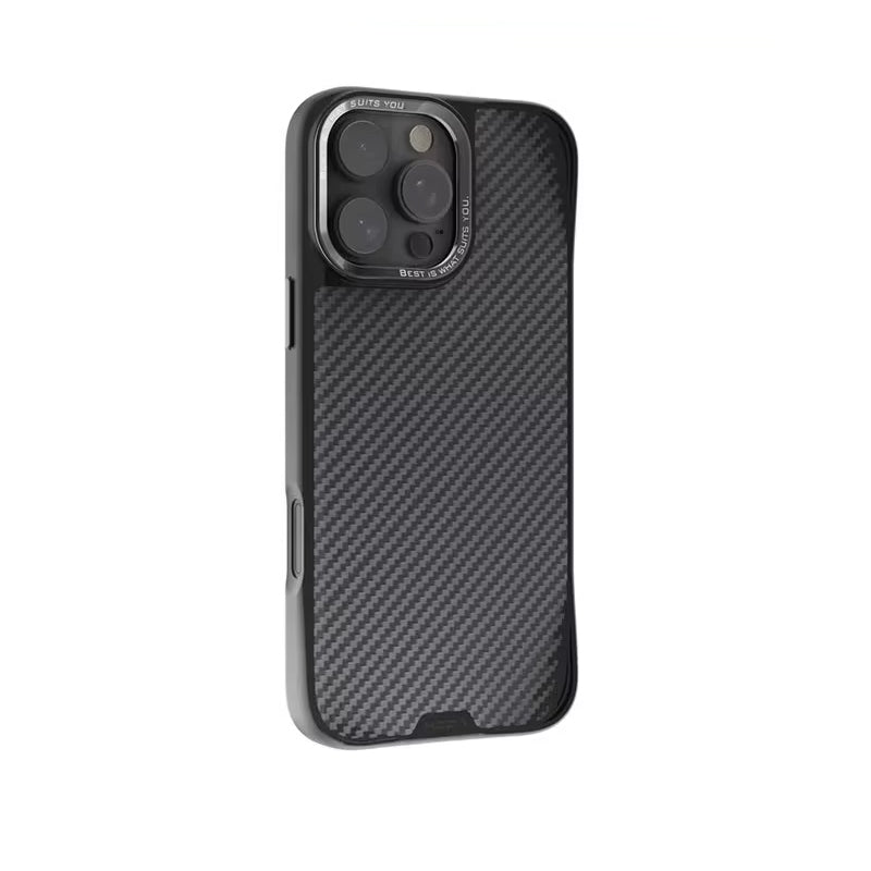 Premium iPhone Case — Kevlar Carbon Fiber Magnetic Cover with Shockproof Anti-Fingerprint Anti-Scratch Protection, Non-Slip Waterproof Design