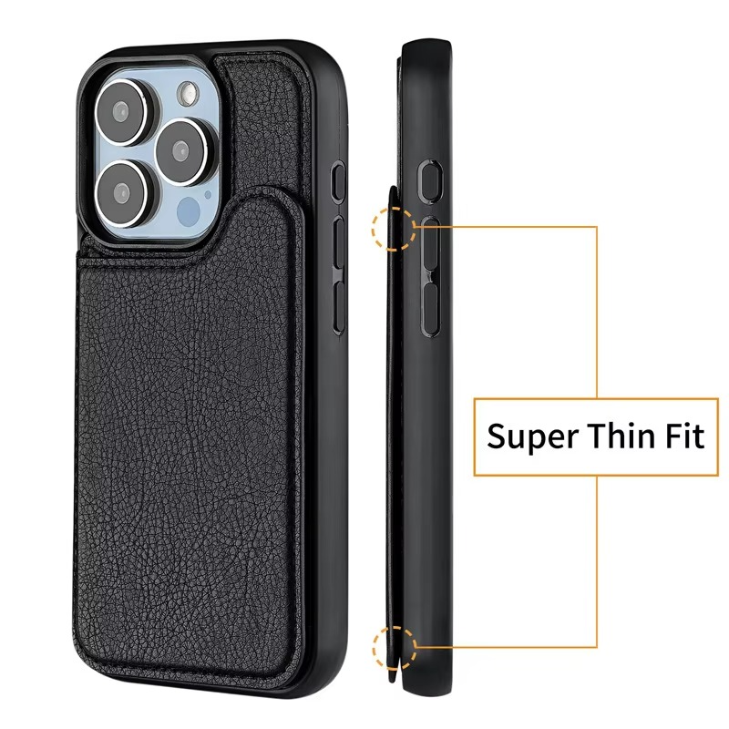 Premium iPhone Case — MagSafe Magnetic Flip Leather Wallet with Card Holder, Protective Shockproof Cover, Anti-Fingerprint, Full Access Design