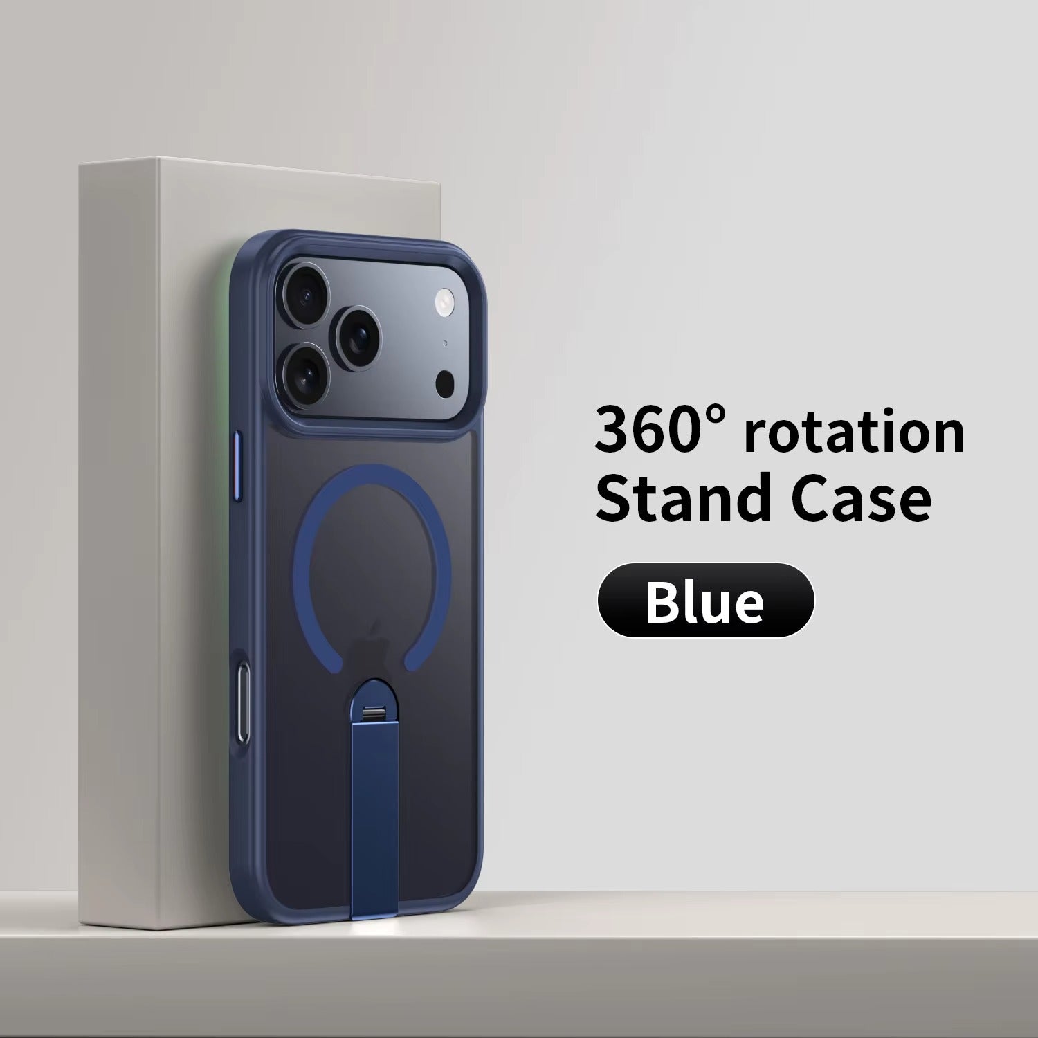 Premium iPhone Case — MagSafe Magnetic PC+TPU Cover with 360° Rotating Stand, Anti-Fingerprint Design and Durable Shock-Resistant Protection