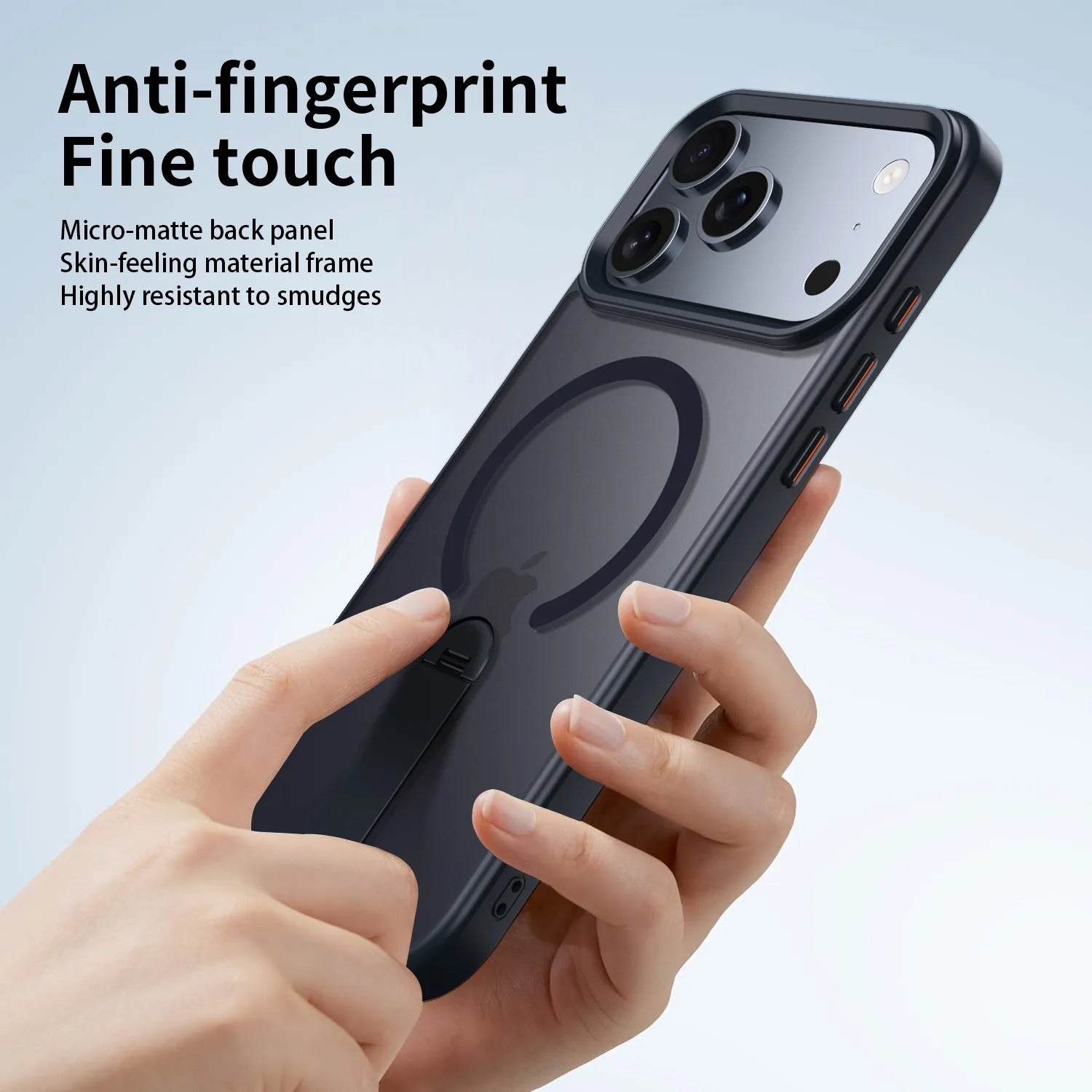 Premium iPhone Case — MagSafe Magnetic PC+TPU Cover with 360° Rotating Stand, Anti-Fingerprint Design and Durable Shock-Resistant Protection