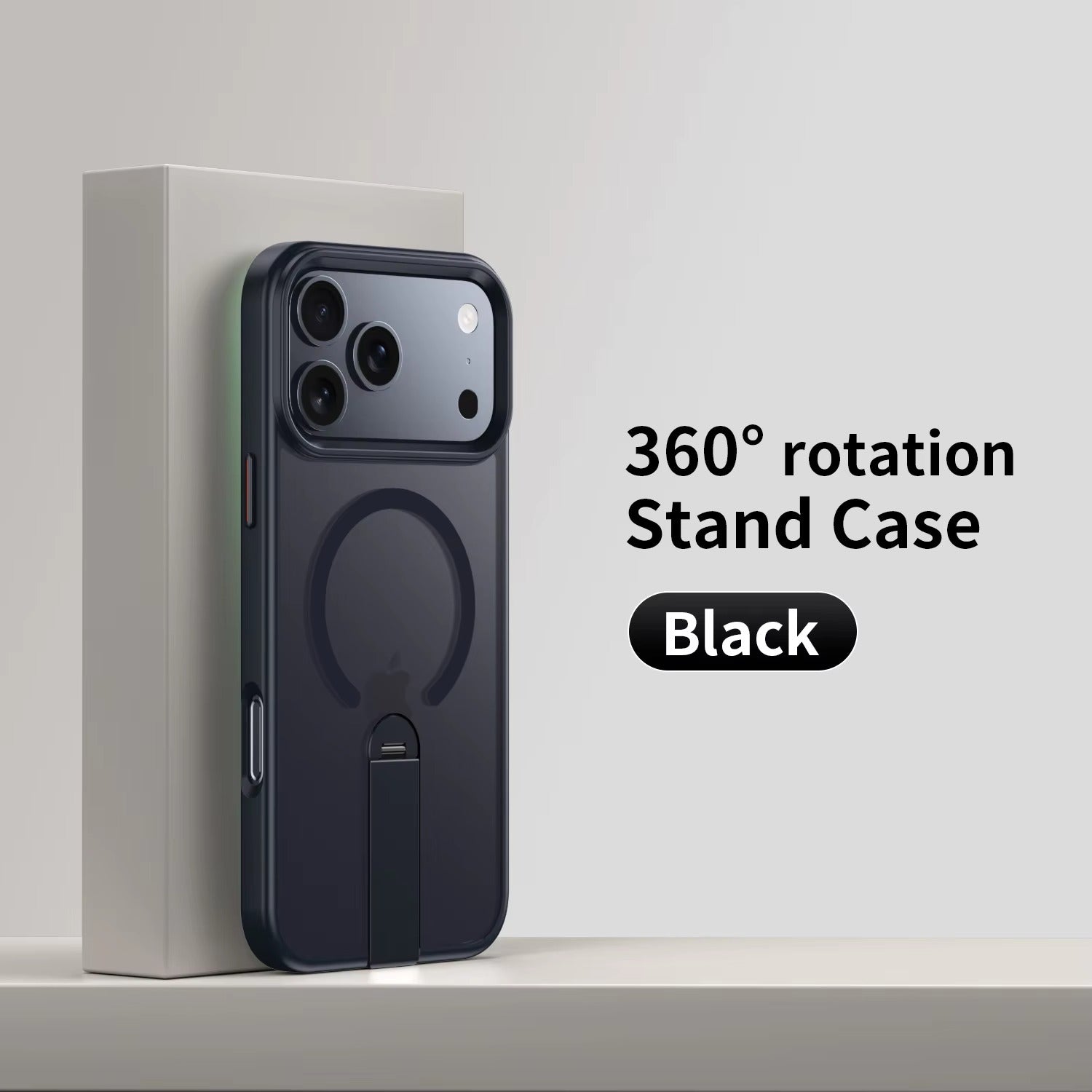 Premium iPhone Case — MagSafe Magnetic PC+TPU Cover with 360° Rotating Stand, Anti-Fingerprint Design and Durable Shock-Resistant Protection