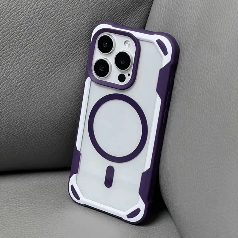 Premium iPhone Case — MagSafe Magnetic Transparent Acrylic Bumper Cover with Shockproof Lightweight Anti-Fingerprint Non-Slip Design