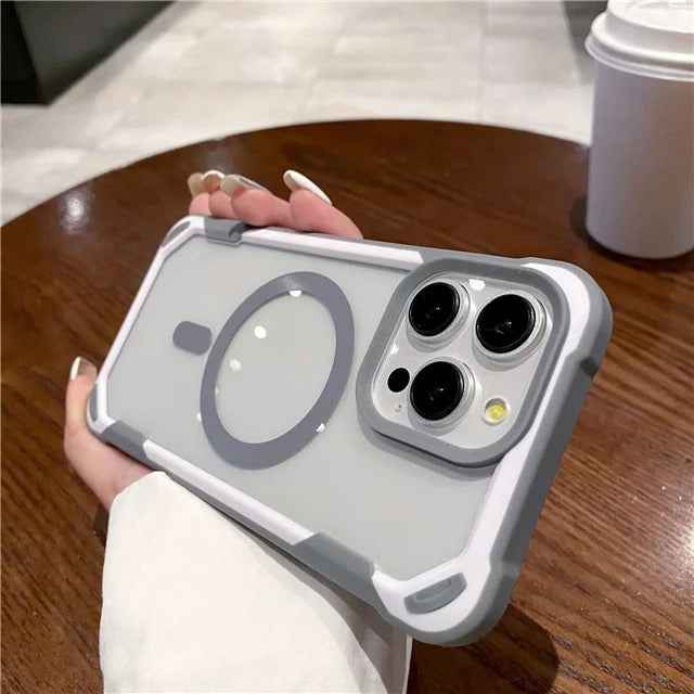 Premium iPhone Case — MagSafe Magnetic Transparent Acrylic Bumper Cover with Shockproof Lightweight Anti-Fingerprint Non-Slip Design