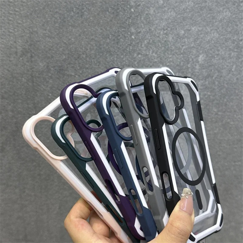 Premium iPhone Case — MagSafe Magnetic Transparent Acrylic Bumper Cover with Shockproof Lightweight Anti-Fingerprint Non-Slip Design