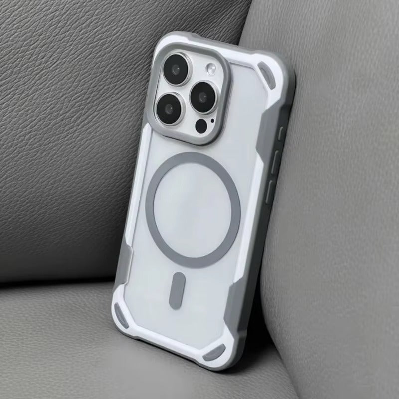 Premium iPhone Case — MagSafe Magnetic Transparent Acrylic Bumper Cover with Shockproof Lightweight Anti-Fingerprint Non-Slip Design