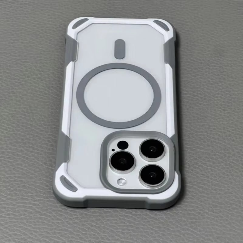 Premium iPhone Case — MagSafe Magnetic Transparent Acrylic Bumper Cover with Shockproof Lightweight Anti-Fingerprint Non-Slip Design