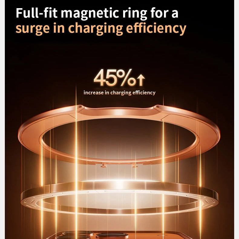 Premium iPhone Case — MagSafe Shockproof TPU Cover with 360° Rotating Stand, Camera Protection, Touch Button Design and Anti-Fingerprint Dustproof Finish