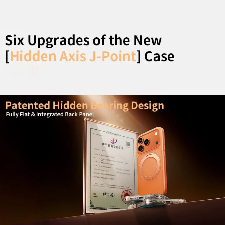 Premium iPhone Case — MagSafe Shockproof TPU Cover with 360° Rotating Stand, Camera Protection, Touch Button Design and Anti-Fingerprint Dustproof Finish