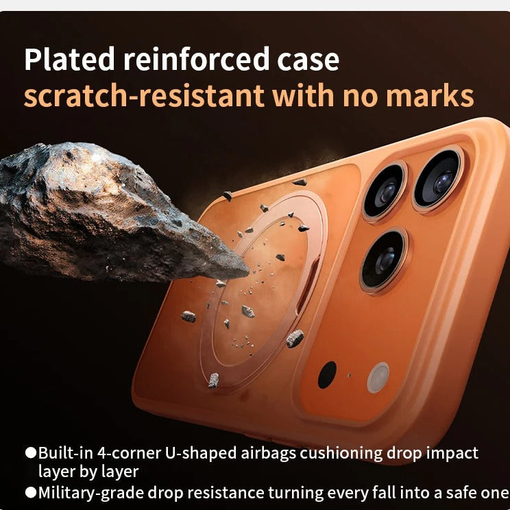 Premium iPhone Case — MagSafe Shockproof TPU Cover with 360° Rotating Stand, Camera Protection, Touch Button Design and Anti-Fingerprint Dustproof Finish