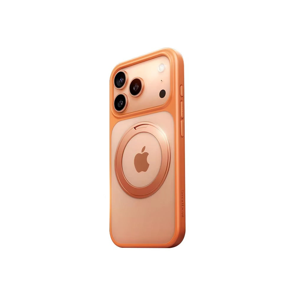 Premium iPhone Case — MagSafe Shockproof TPU Cover with 360° Rotating Stand, Camera Protection, Touch Button Design and Anti-Fingerprint Dustproof Finish