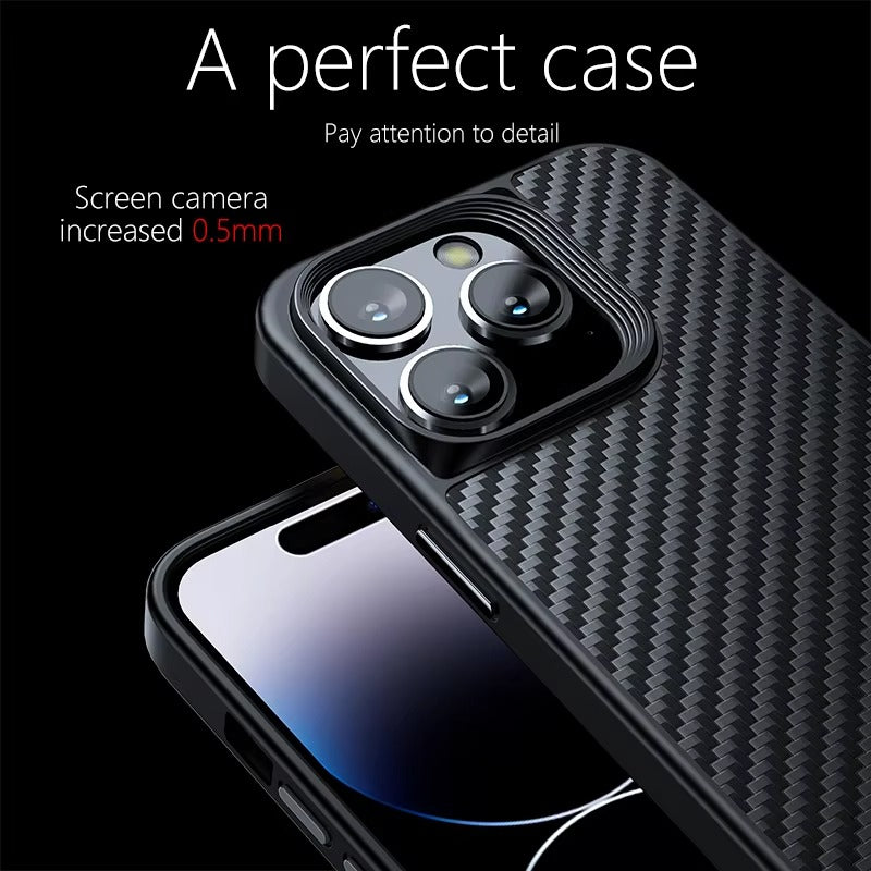 Premium iPhone Case — Magnetic Kevlar Aramid Fiber Cover with Anti-Drop Heavy-Duty Protection, Anti-Fingerprint Non-Slip Design & MagSafe Compatibility
