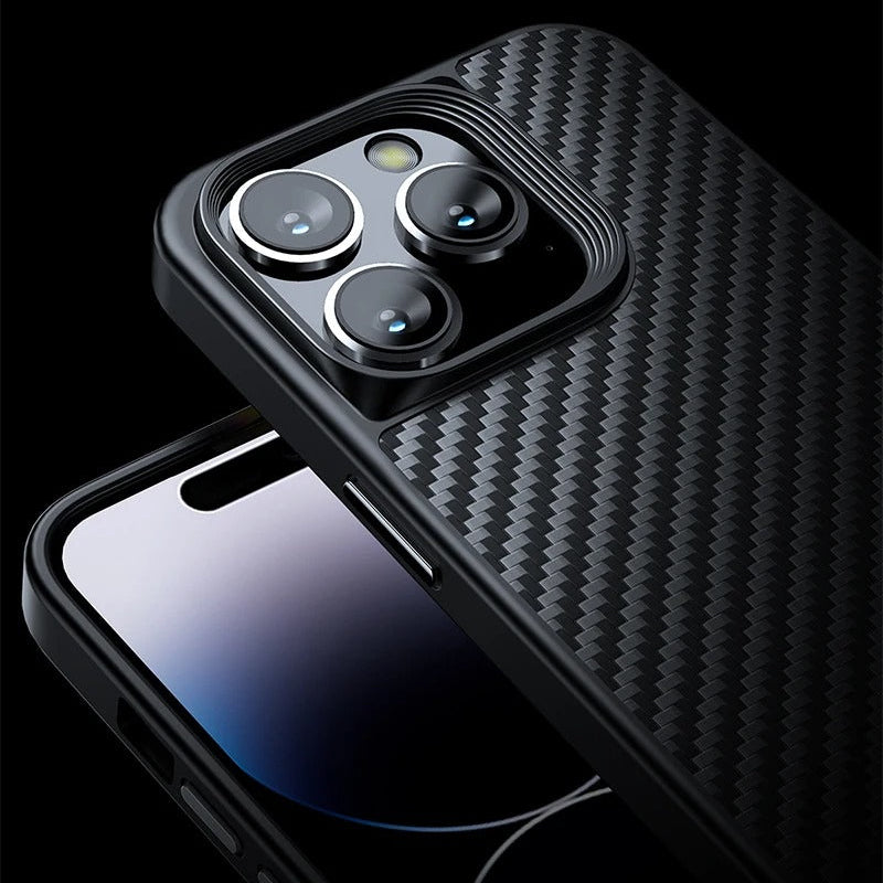 Premium iPhone Case — Magnetic Kevlar Aramid Fiber Cover with Anti-Drop Heavy-Duty Protection, Anti-Fingerprint Non-Slip Design & MagSafe Compatibility