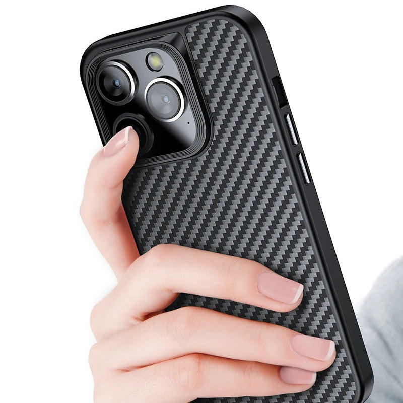 Premium iPhone Case — Magnetic Kevlar Aramid Fiber Cover with Anti-Drop Heavy-Duty Protection, Anti-Fingerprint Non-Slip Design & MagSafe Compatibility