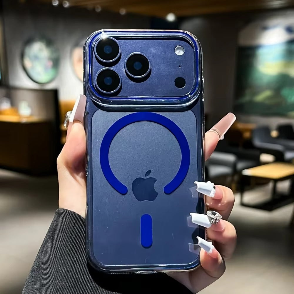 Premium iPhone Case — Magnetic Transparent Hard PC Slim Cover with Shockproof Protection and MagSafe Wireless-Charging Safe Design
