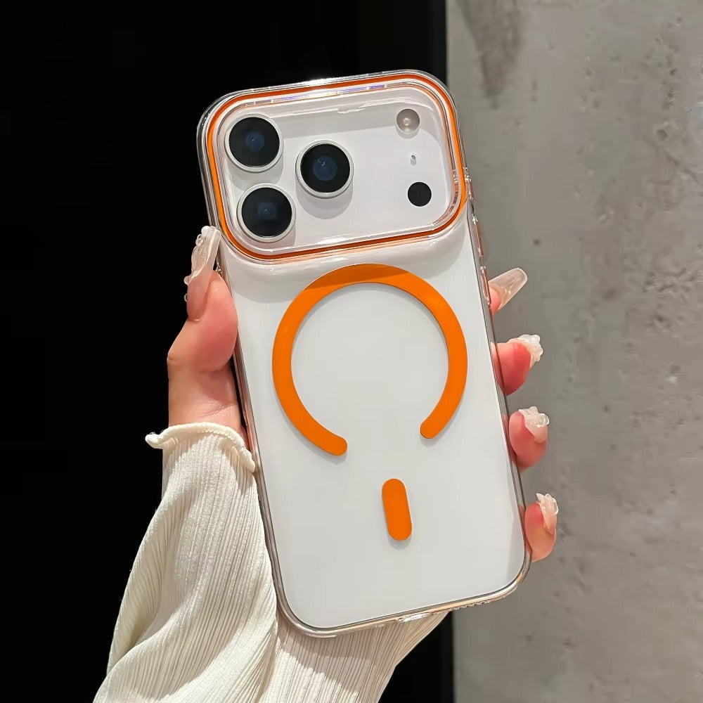 Premium iPhone Case — Magnetic Transparent Hard PC Slim Cover with Shockproof Protection and MagSafe Wireless-Charging Safe Design