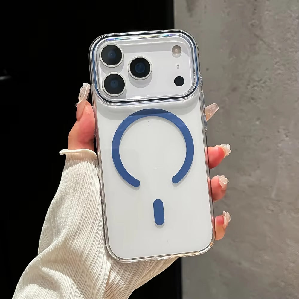 Premium iPhone Case — Magnetic Transparent Hard PC Slim Cover with Shockproof Protection and MagSafe Wireless-Charging Safe Design