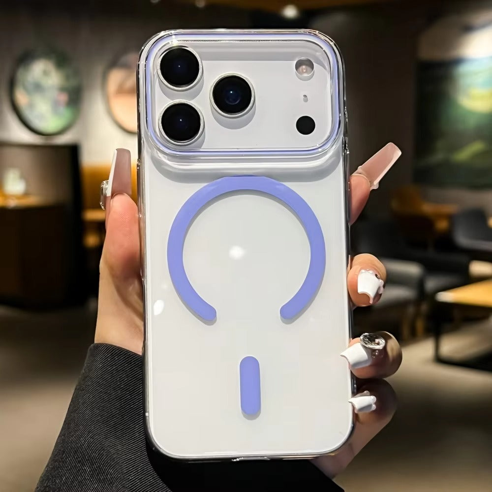 Premium iPhone Case — Magnetic Transparent Hard PC Slim Cover with Shockproof Protection and MagSafe Wireless-Charging Safe Design