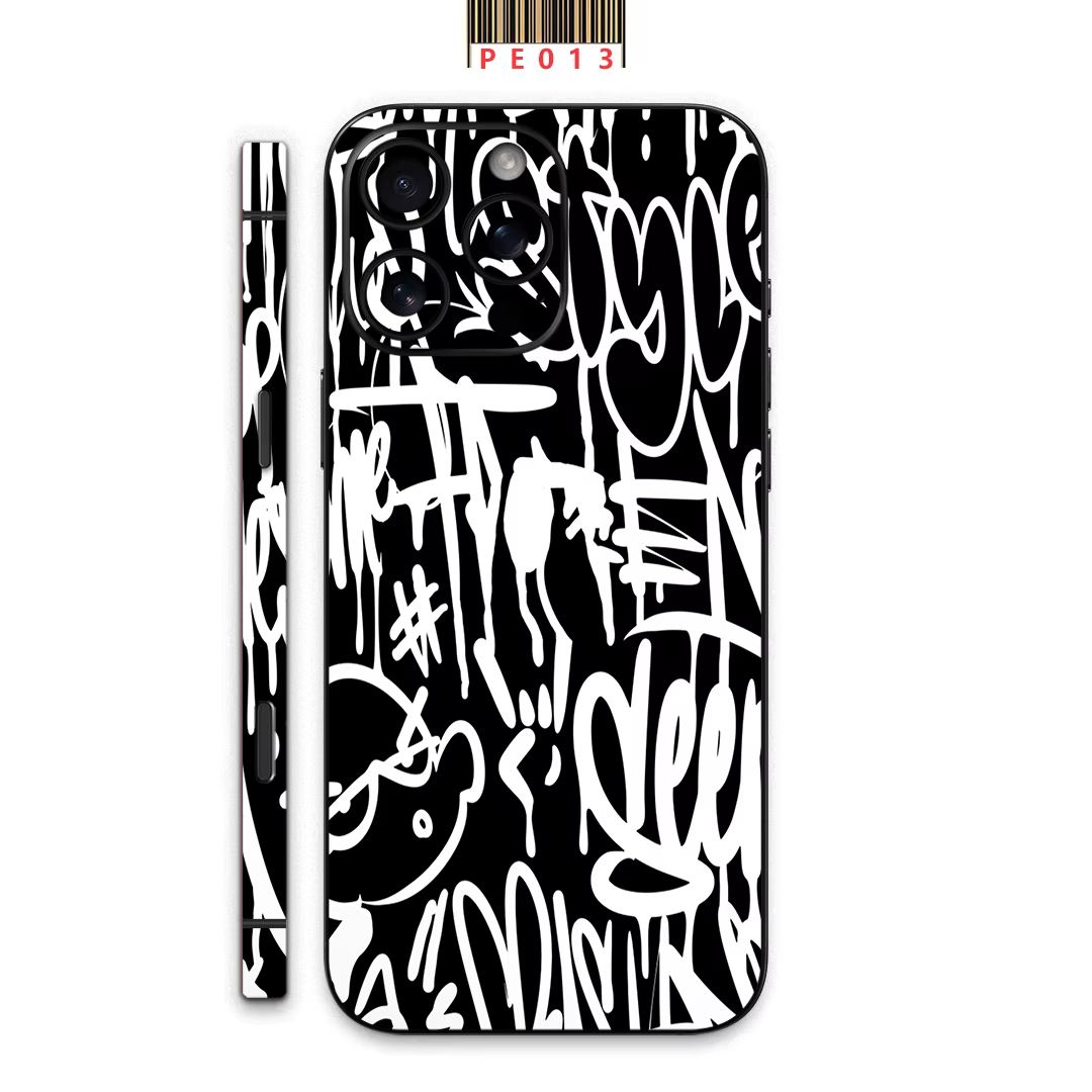 Premium iPhone Case — Matte Skin Wrap Back Film with Hydrogel Side-Frame Protection & Ultra-Thin Scratch-Resistant Decal Design